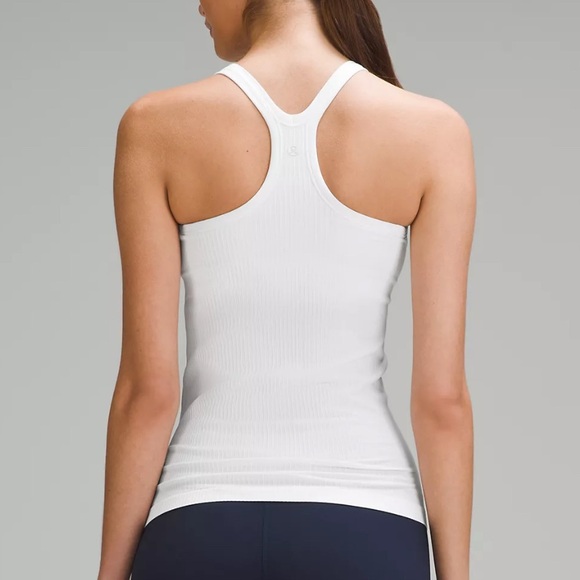 lululemon athletica White Ribbed Racerback Tank - Picture 2 of 5